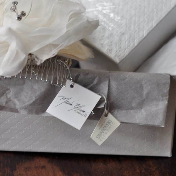 Maria Elena WEDDING Hair + Pin Combination Piece /  Swarovski Crystals main image 9